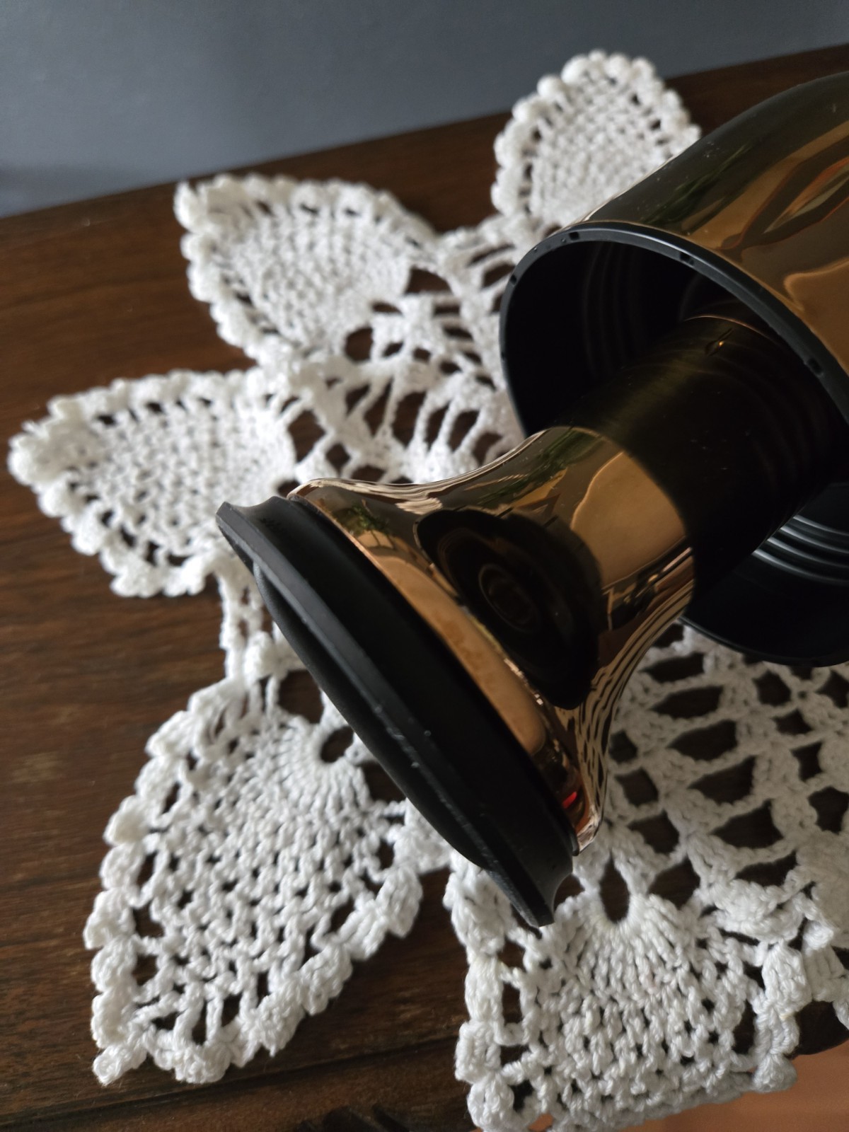 ETO Wine Decanter Copper Mirror Finish 13.8 Inches Tall Airtight