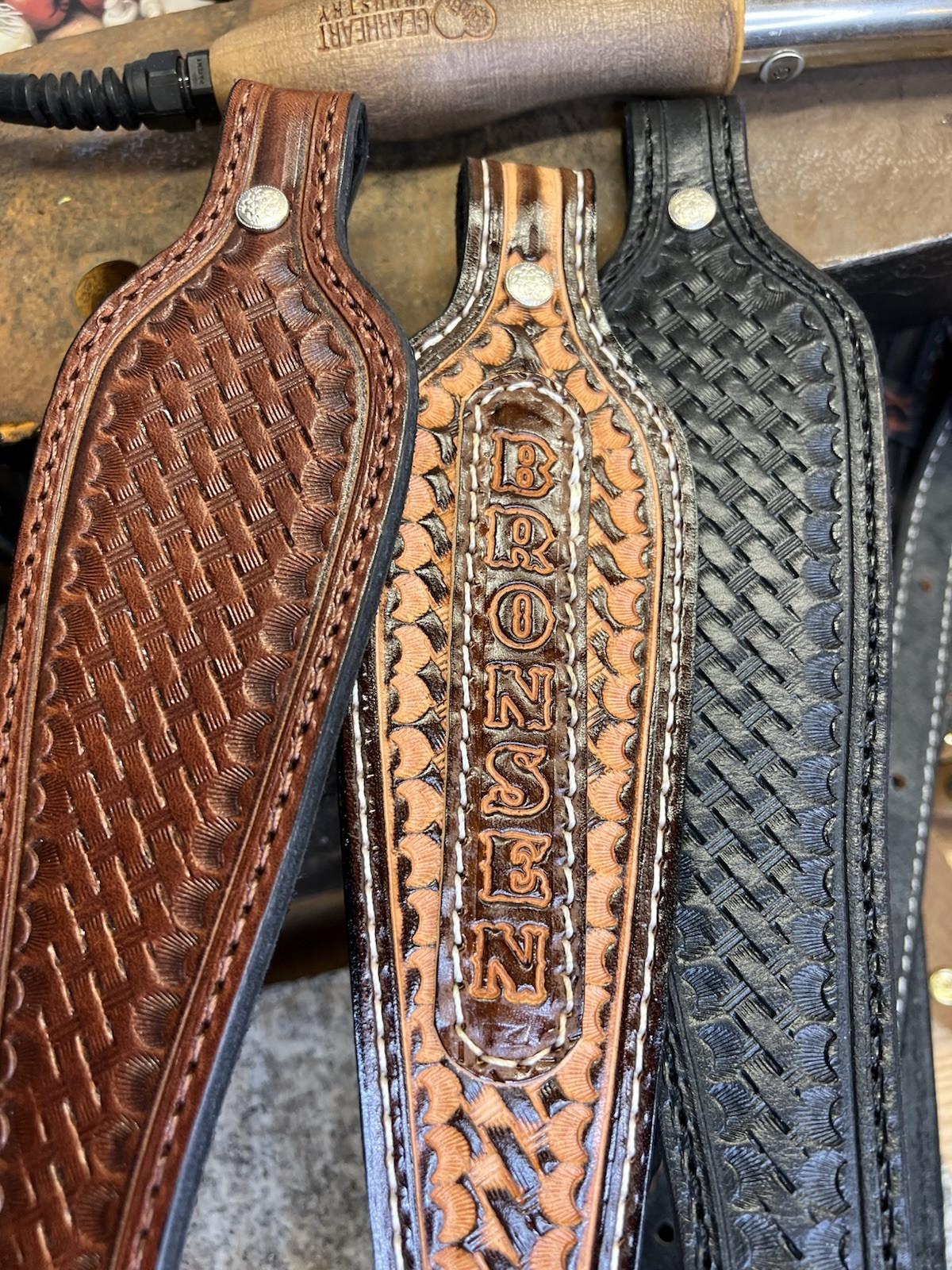 Leather Rifle Sling with Thumb Hole, Handmade Gun Strap, Full Grain, Made in USA