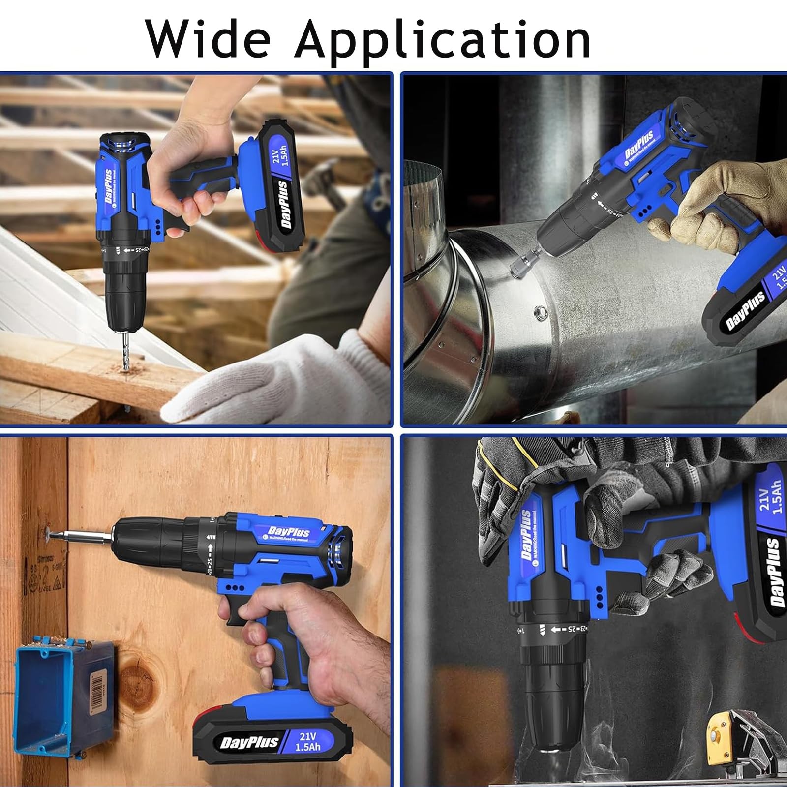 21V Cordless Drill & Driver Kit: Electric, Rechargeable with Charger (NEW)