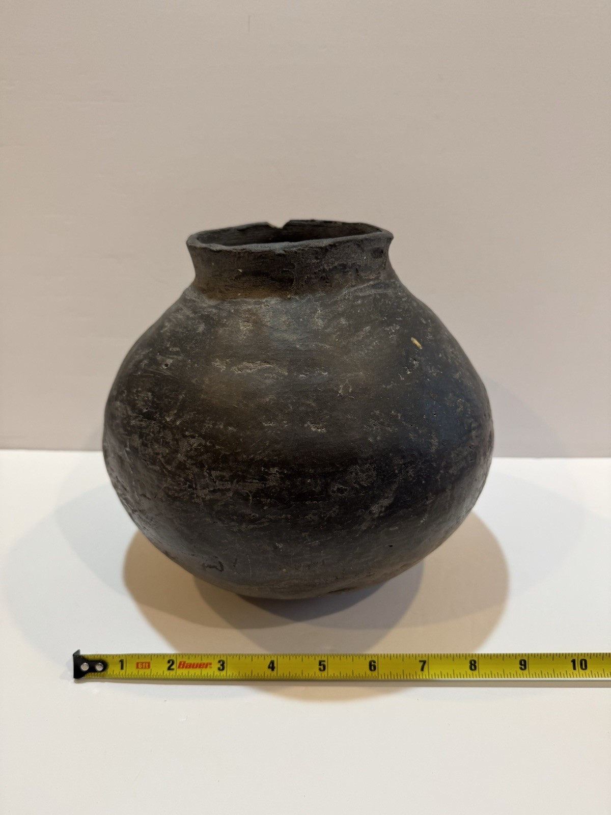 Historic Native American Olla Mississippian Era Clay Pottery Jug Primitive 10 in