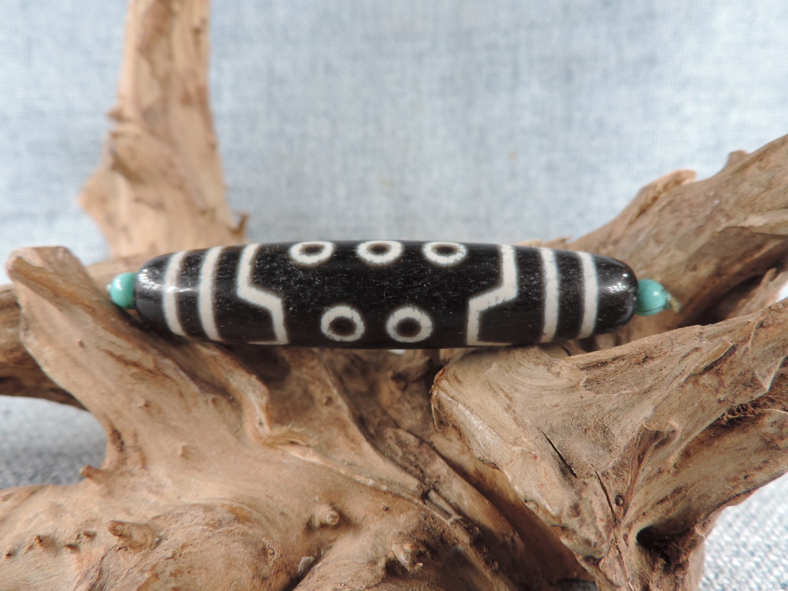 Vintage Energ Tibetan 7 Eyes Old Agate Dzi Beads Amulet Pendant Tibet Gzi Bead D