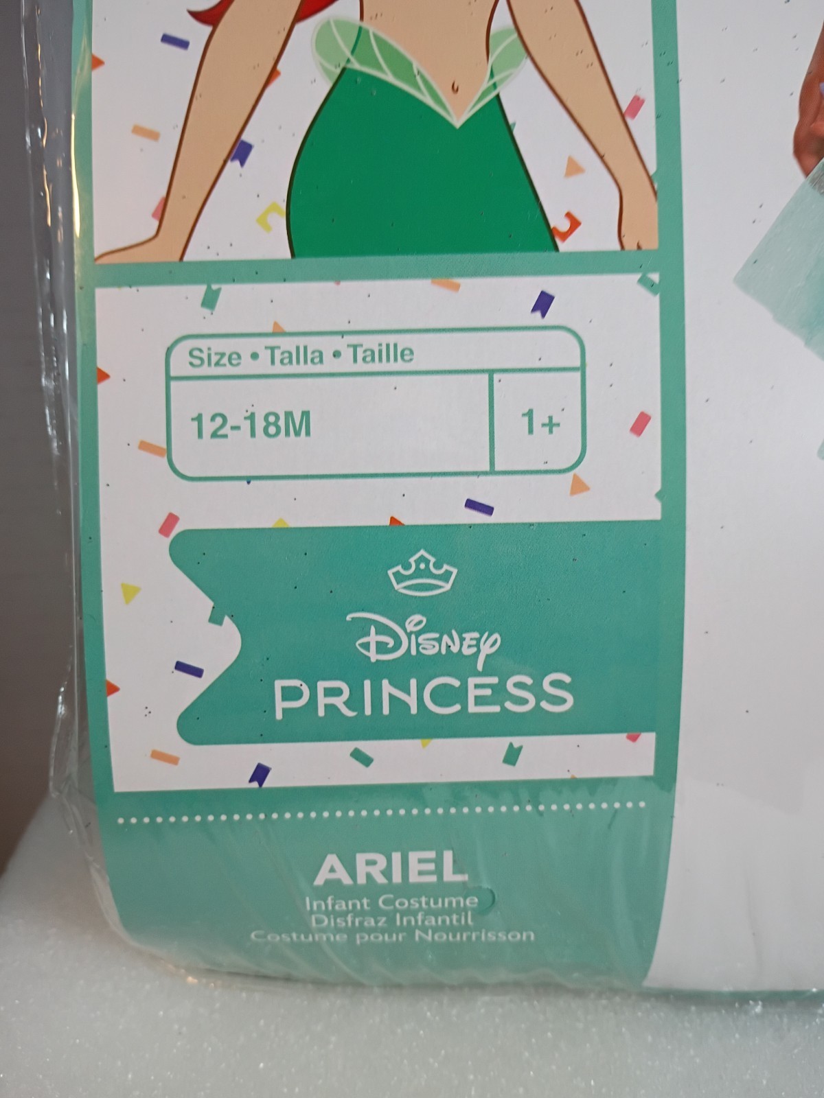 Ariel Infant Costume Disney Baby Princess Halloween Tutu Dress 12-18M