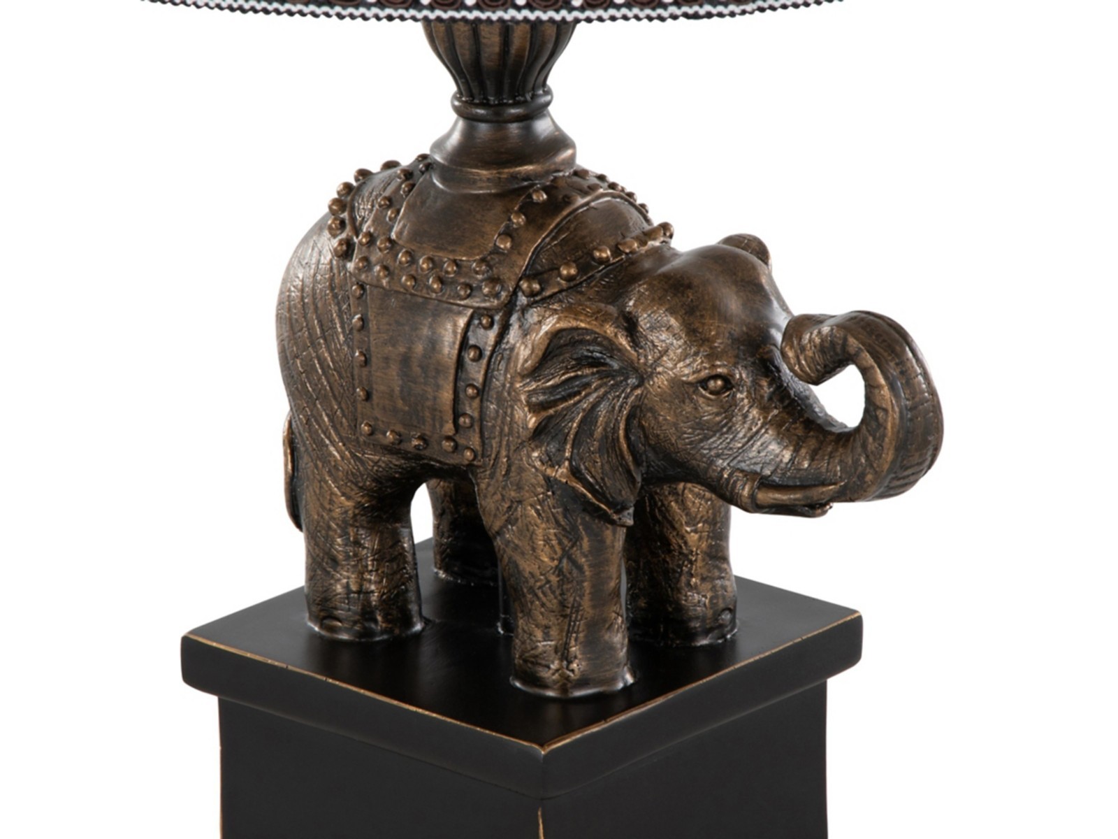 SET OF 2 LumiSource Elephant Table Lamp Bronze Polyresin Bedroom Living Room