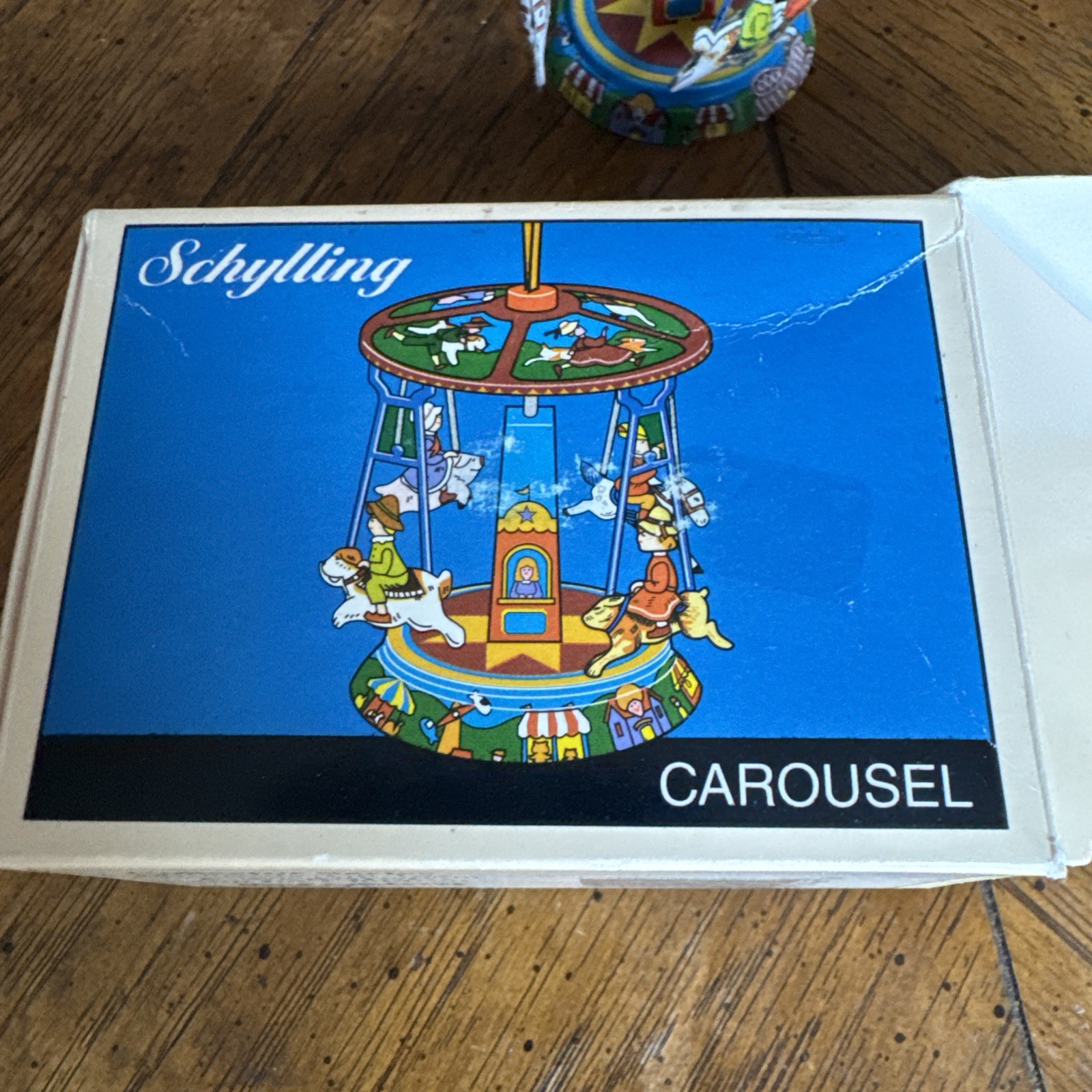Vintage Schylling Miniature Tin Collector Series 90's Carousel w/Box