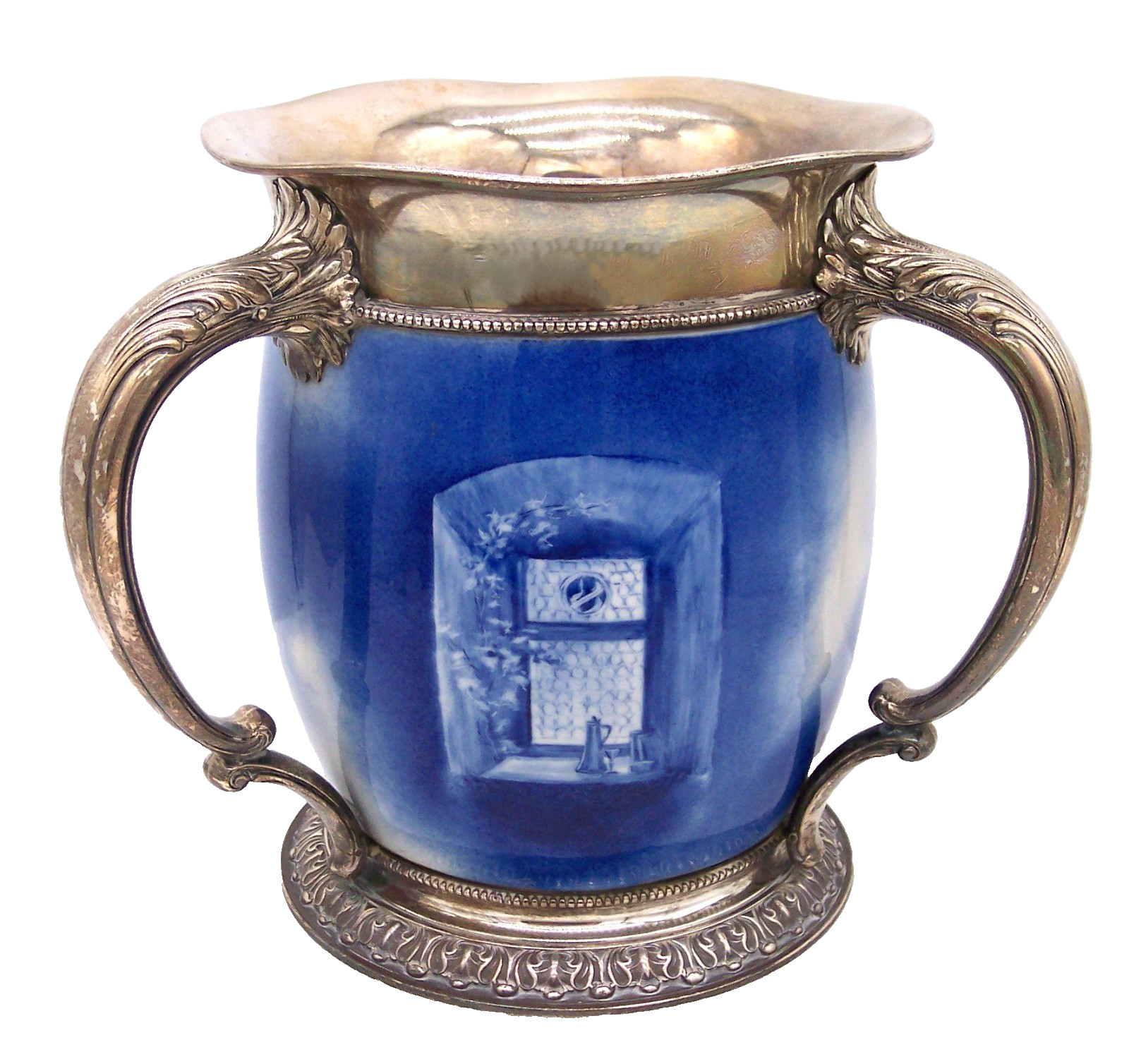 CAC Ceramic Arts Co Lenox Gorham Sterling Silver Loving Cup Stein 5 1/2 Pint