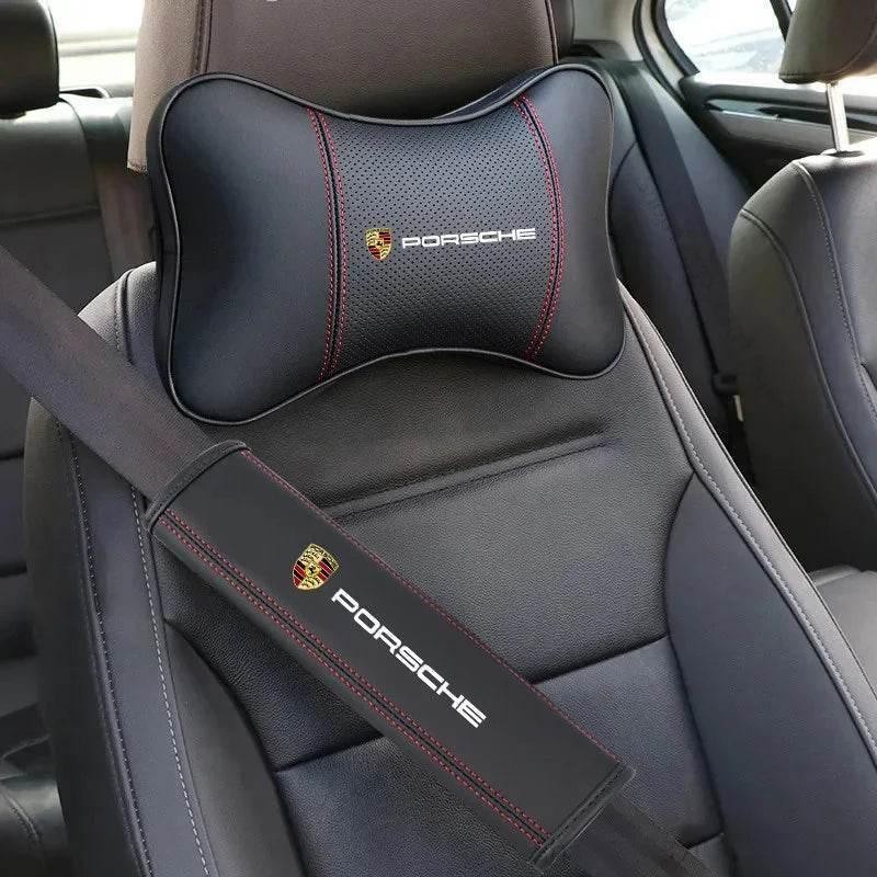 Porsche Neck Pillow and Seat Belt Shoulder Protection