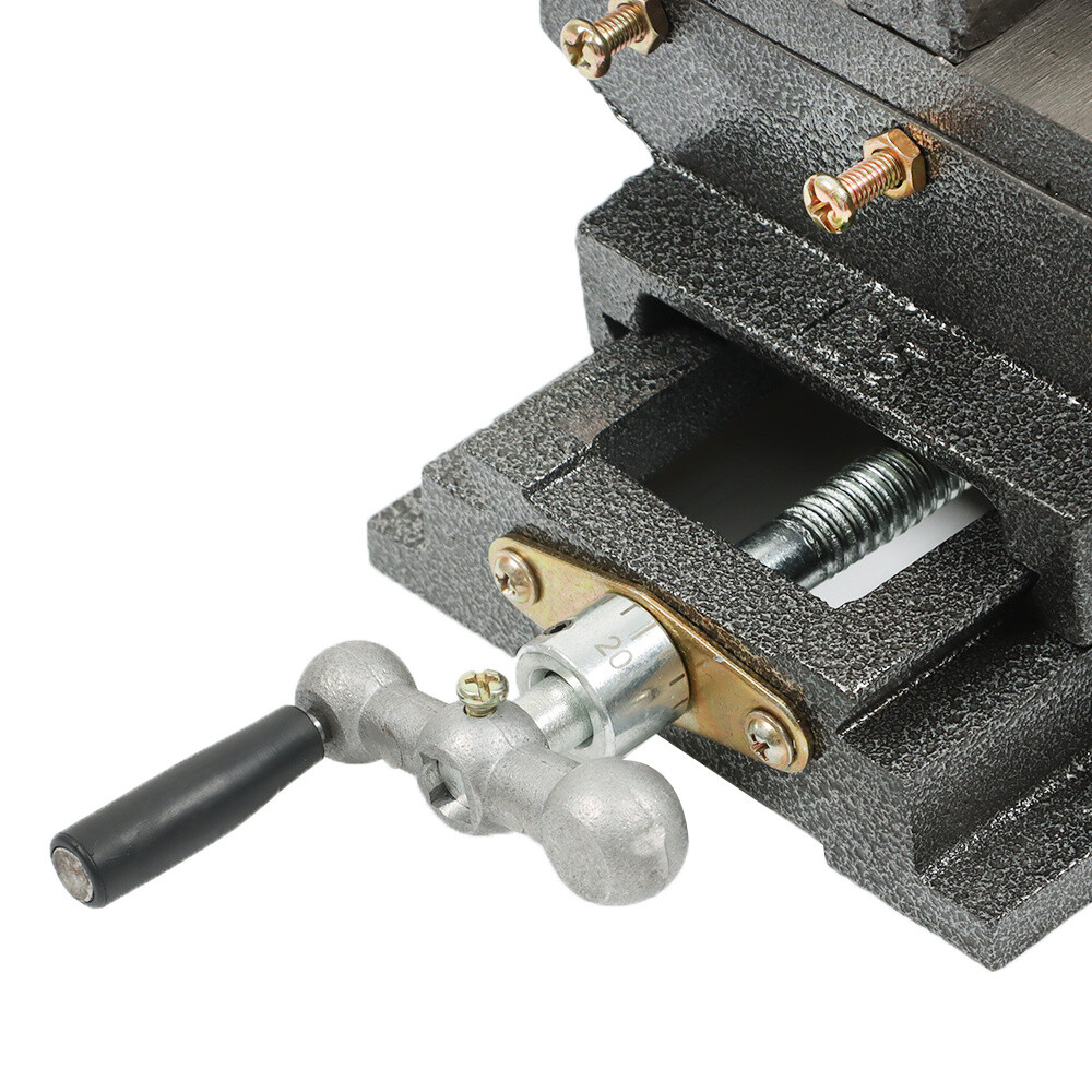 5" Cross Slide Vise Drill Press X-Y Clamp Heavy Duty Machine Metal 2 Way Black