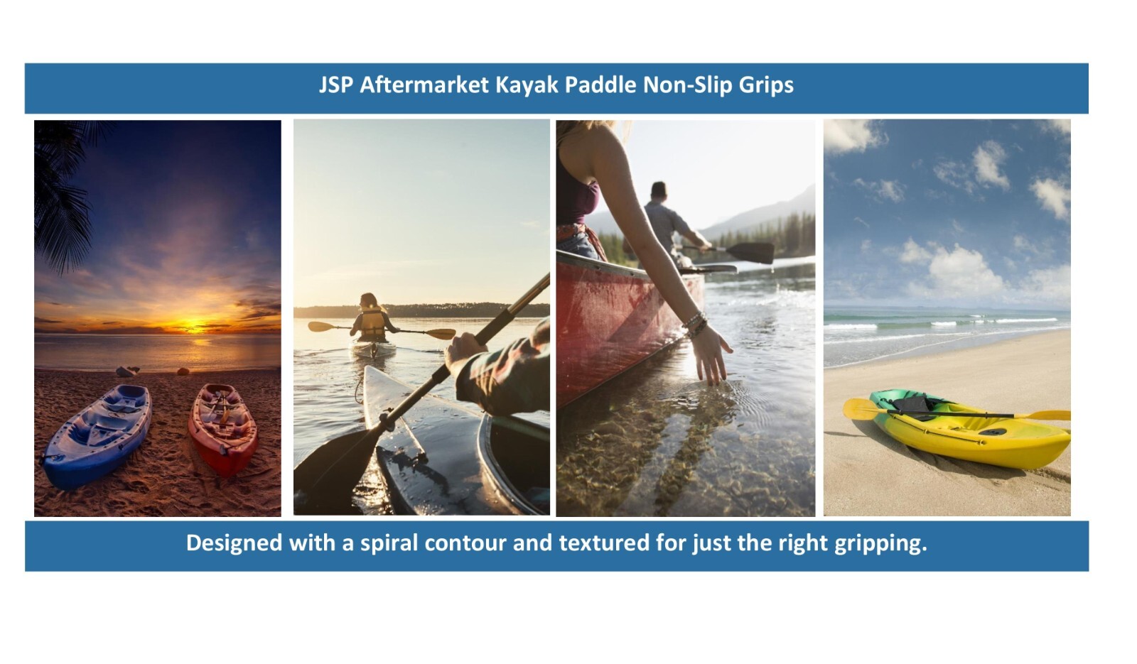 Kayak Take- Apart Paddle Grips Blister Prevention Non-Slip Wraps