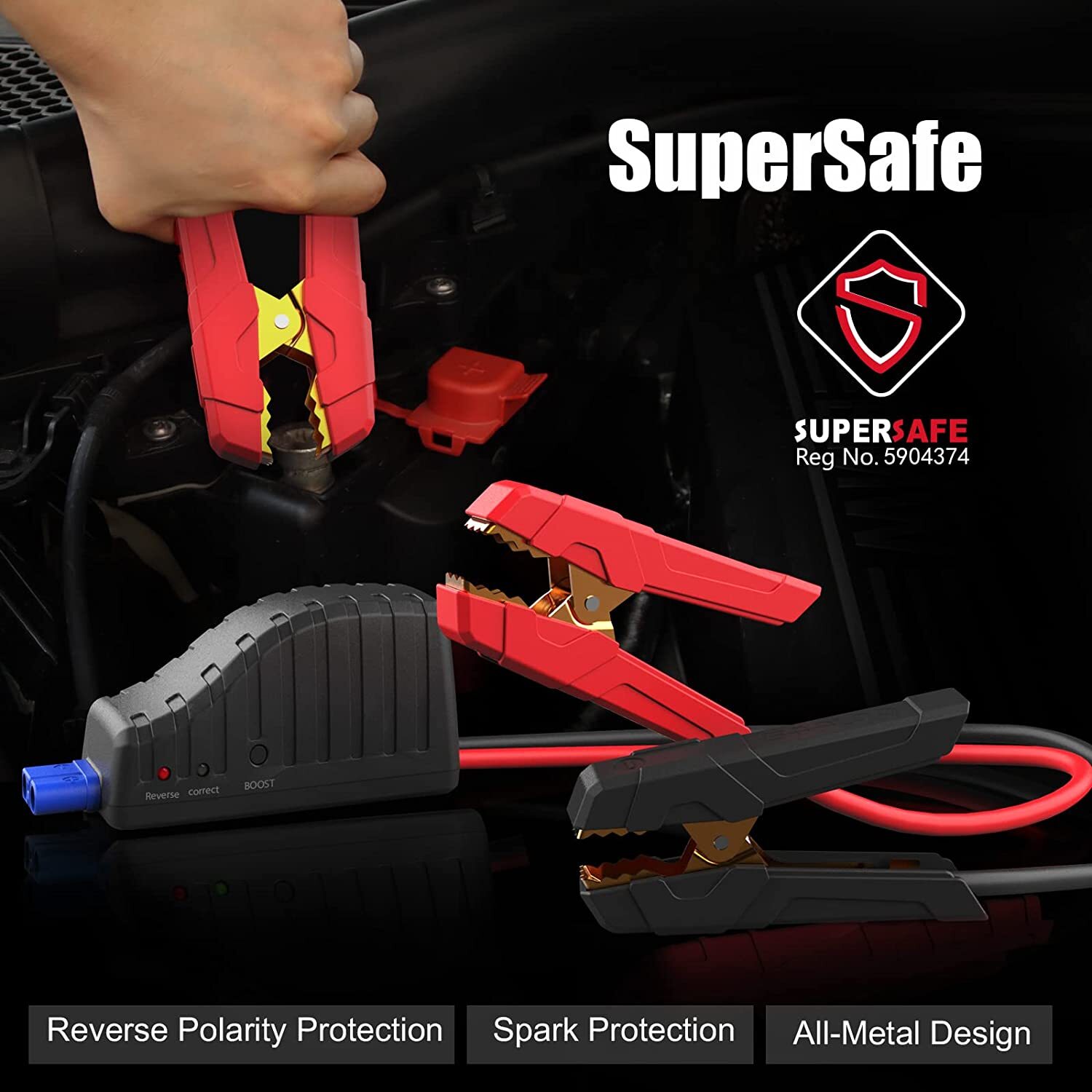 GOOLOO GP4000 Jump Starter 4000A Peak Car Starter (All Gas,10.0L Diesel Engine)