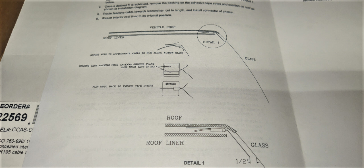 STI-CO CONCEALED RADIO/CELLULAR/MOBILE DATA ANTENNA CCAS-DB-7-800/PCS DUAL-BAND
