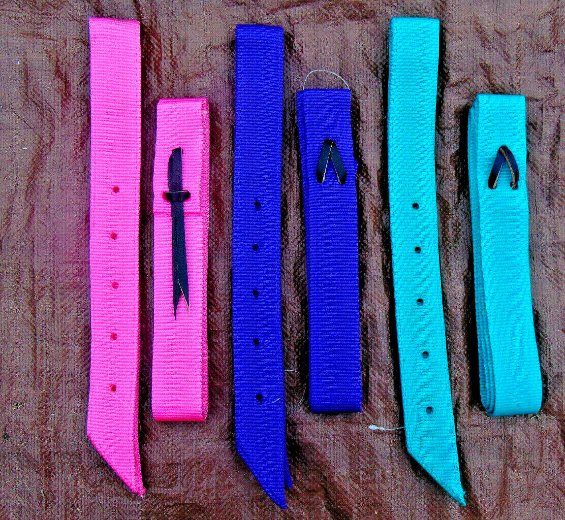 Nylon Off Billet & Tie Strap Set Western Saddle Girth Cinch PONY Sz Many Colors
