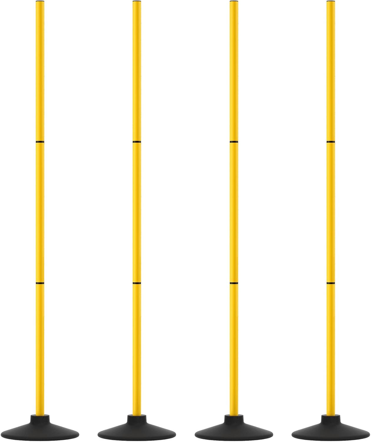 Agility Poles 4 Pack 50" Sports Soccer Training Poles,Detachable Speed Training