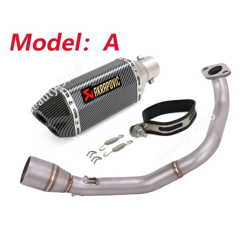 For Honda NAVI 110 2017-2025 Exhaust System Mid Link Pipe Muffler Tip Black