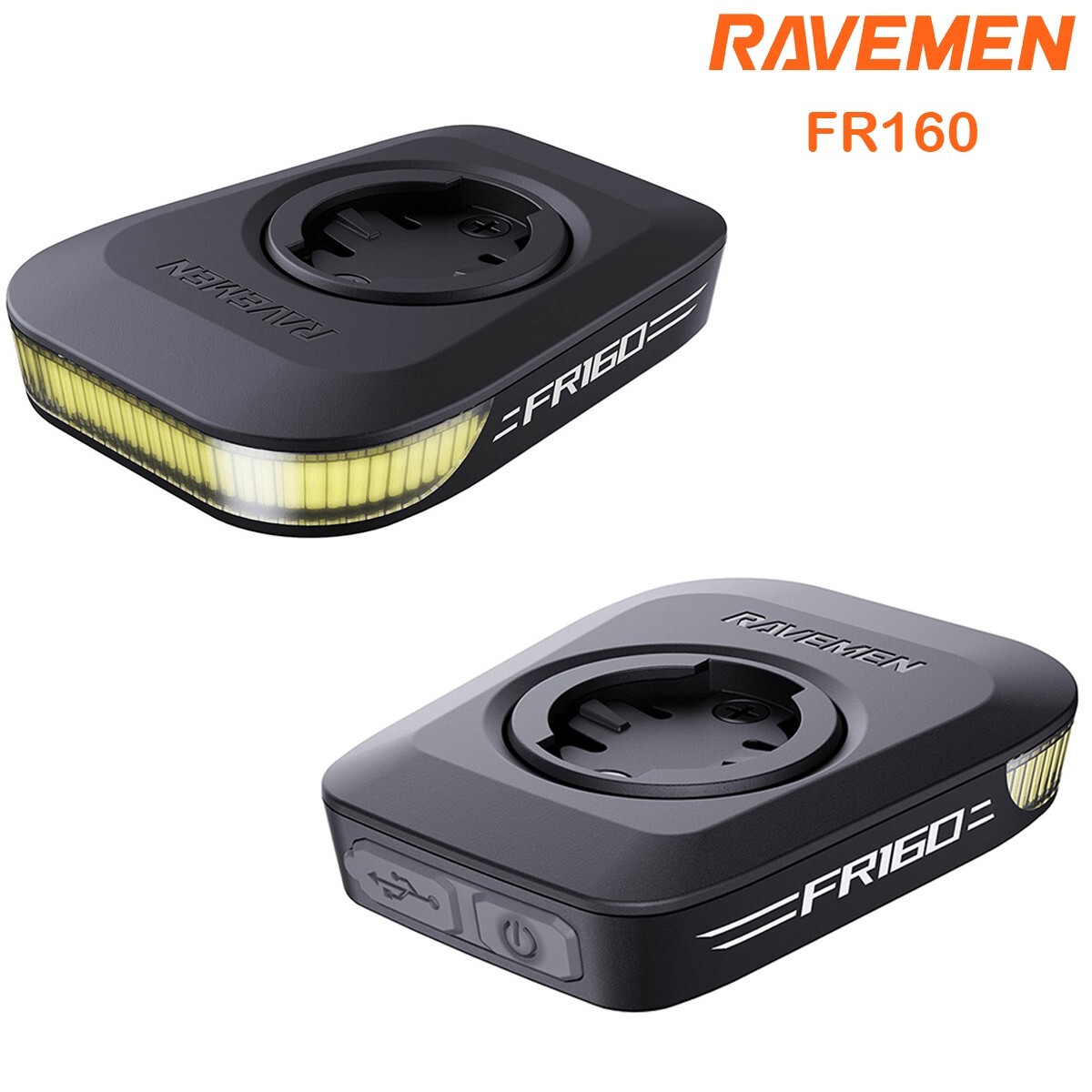 RAVEMEN FR160 For Garmin Bike Head Light PRO Out-Front Bicycle Flashing Safety