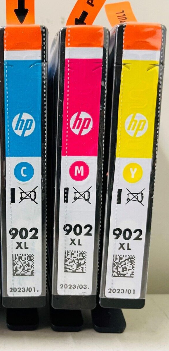 New Genuine HP 902XL Color 3PK Ink Cartridges OfficeJet Pro 6954 6968