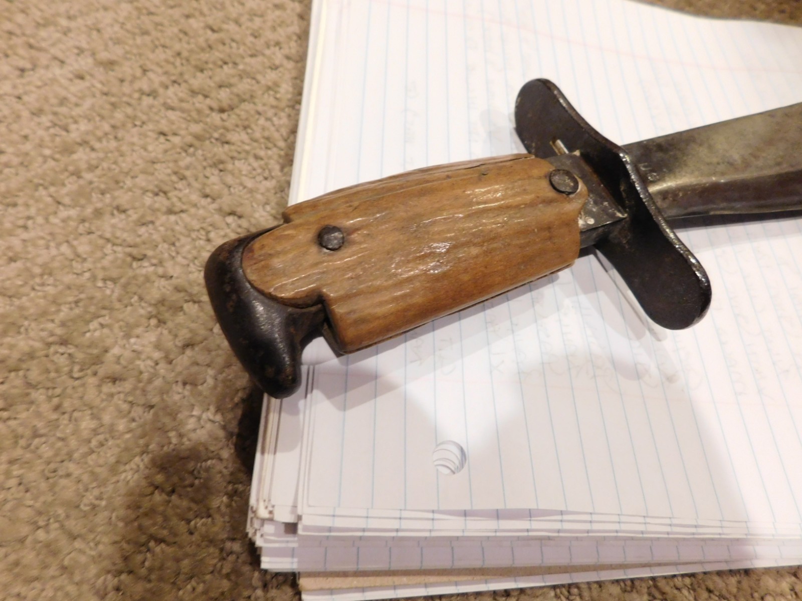 WWI U.S. Army Bolo Knife M-1910 Marked SA Springfield Armory US 1913