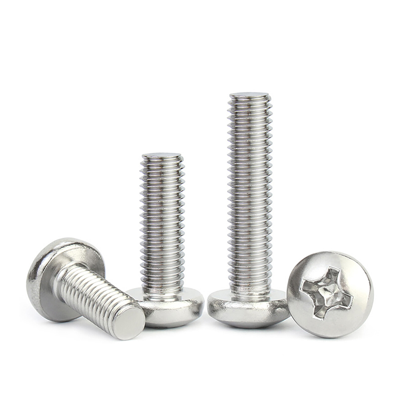 M2 / 2mm Phillips Pan Head Machine Screws Stainless Steel A2 18-8 DIN 7985A