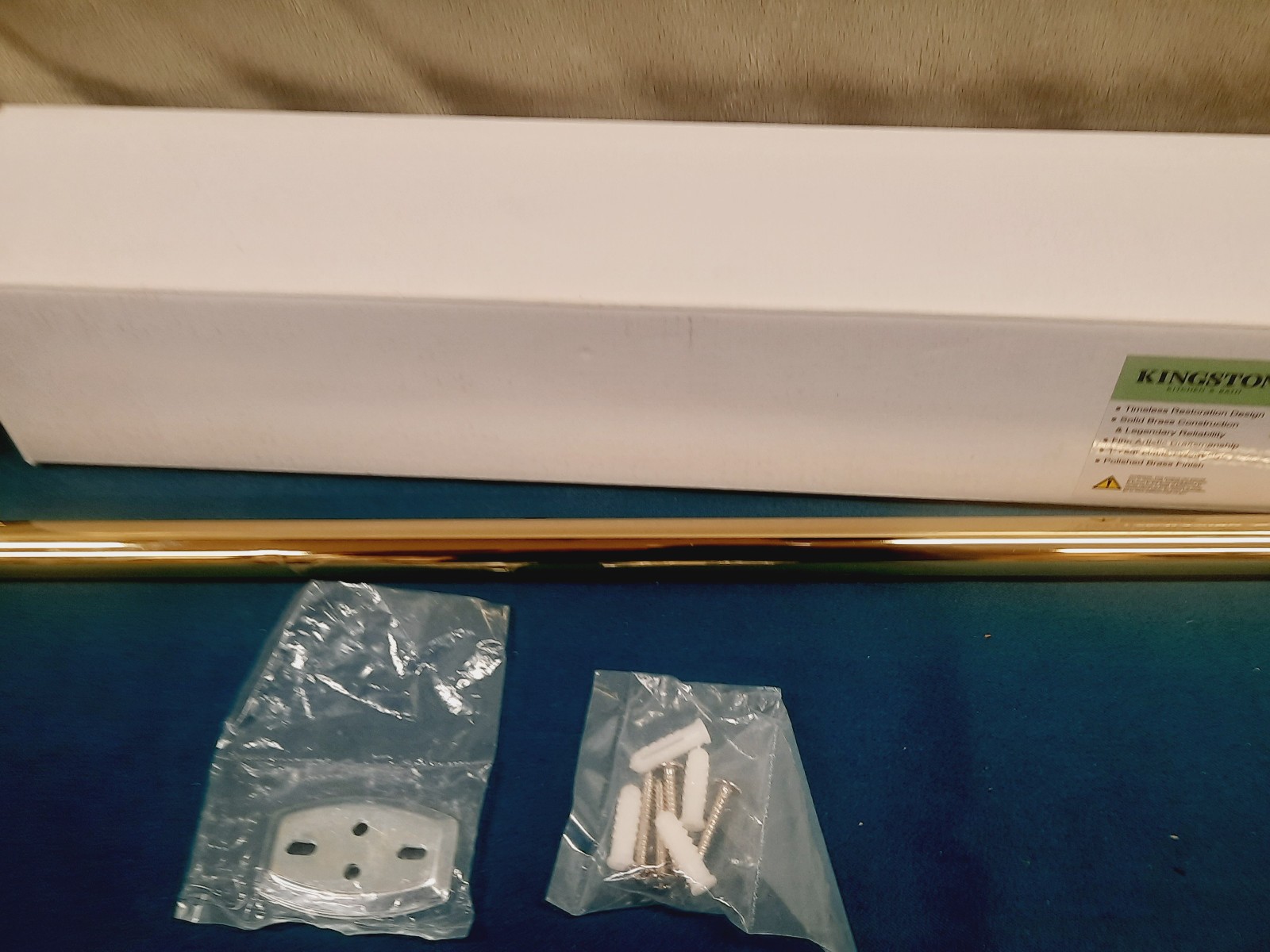 Kingston Brass BA3961 Restoration 3-1/8" Towel Bar 18" - Brass *READ*