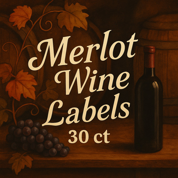 LD Carlson Merlot Wine Labels 30 ct
