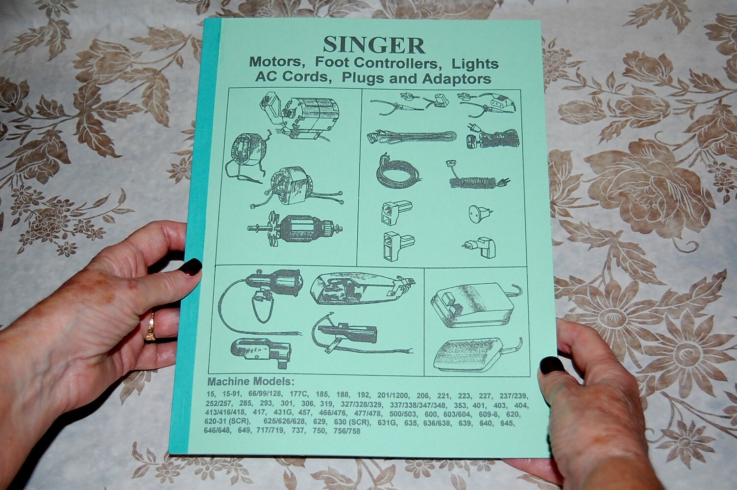 Rare Service Manual for Singer Sewing Machines Motors, Foot Controllers, Lights,