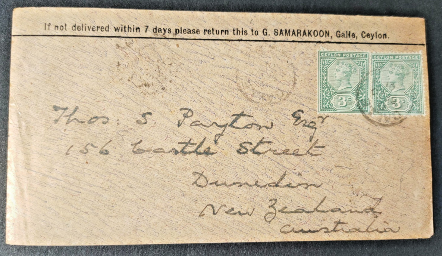 CEYLON 15 OC 01 QV MAIL (F)