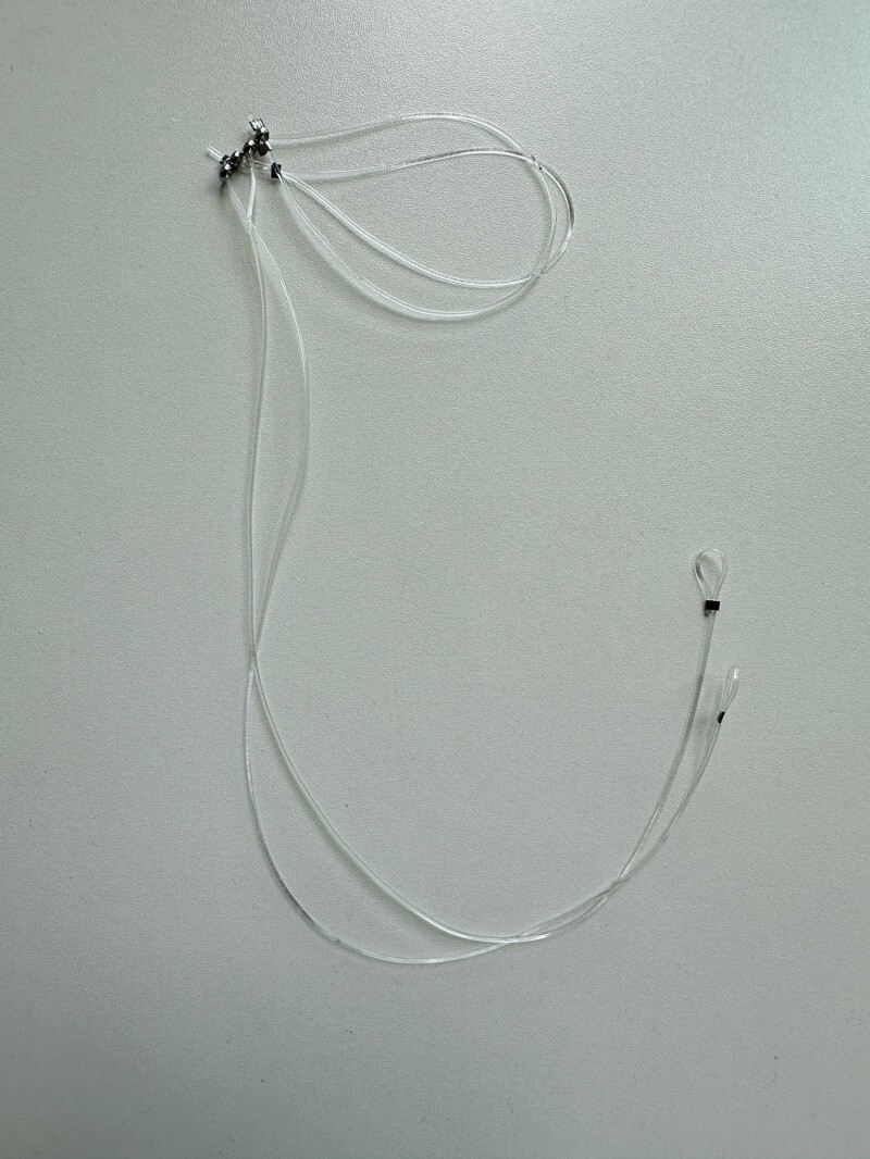 3pcs Invisible Adjustable Transparent Elastic Strap Wire for Hairline Toppper