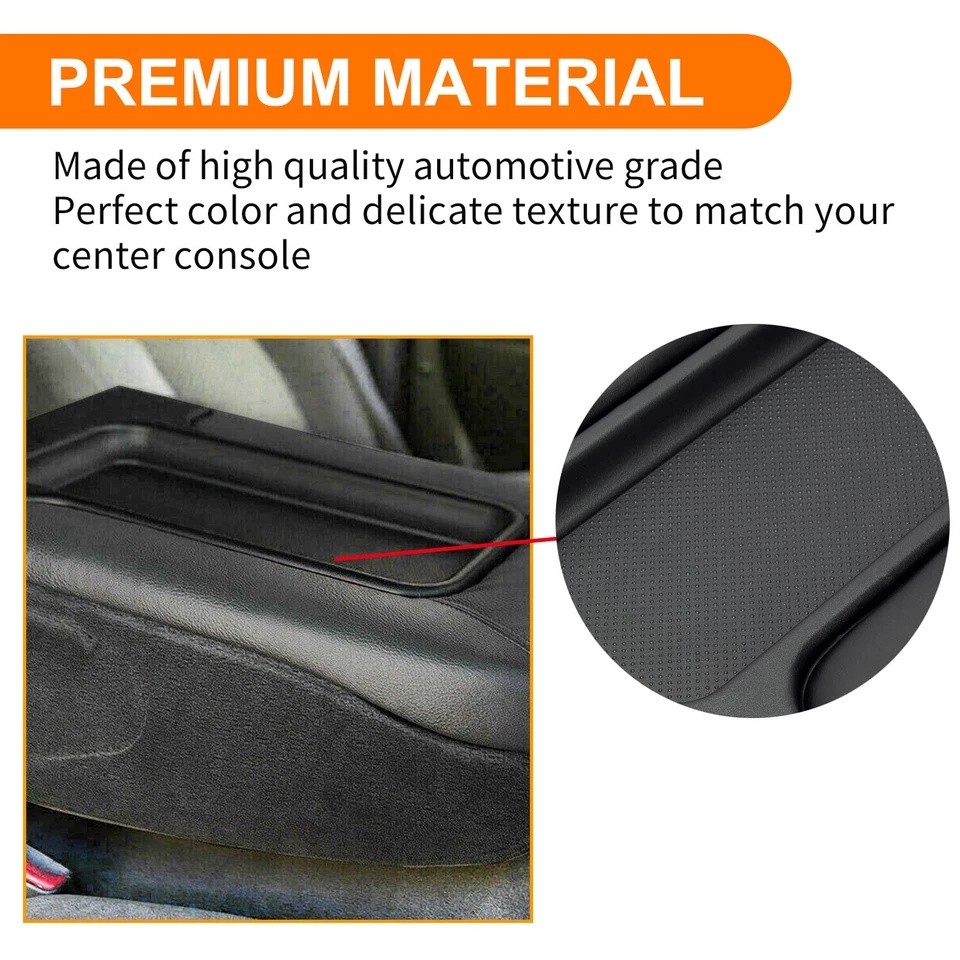 Center Console Lid Kit Arm Rest for 99-07 Chevy Silverado GMC Sierra Black 1999
