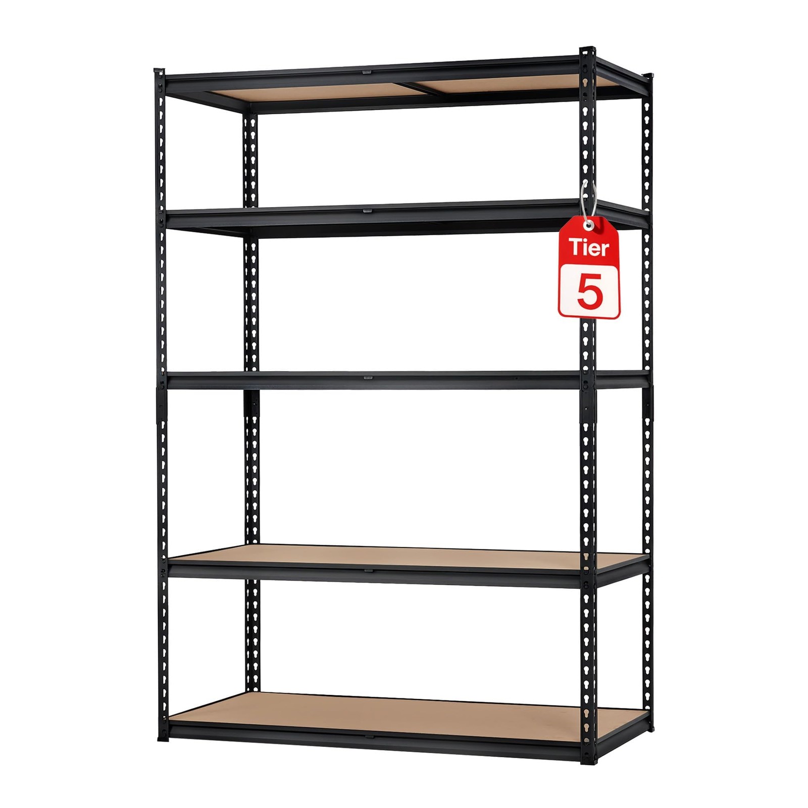Heavy-Duty 5-Tier Storage Rack, 2500LB Capacity, 48"x24"x72" Adjustable Metal Sh
