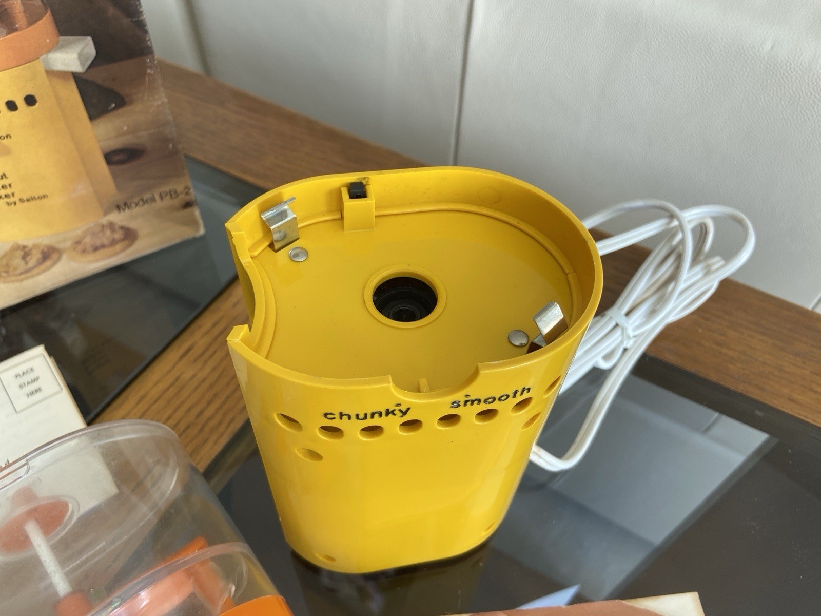 Salton Peanut Butter Maker 1970's Nostalgic Vintage Kitchen Model PB-2 Yellow