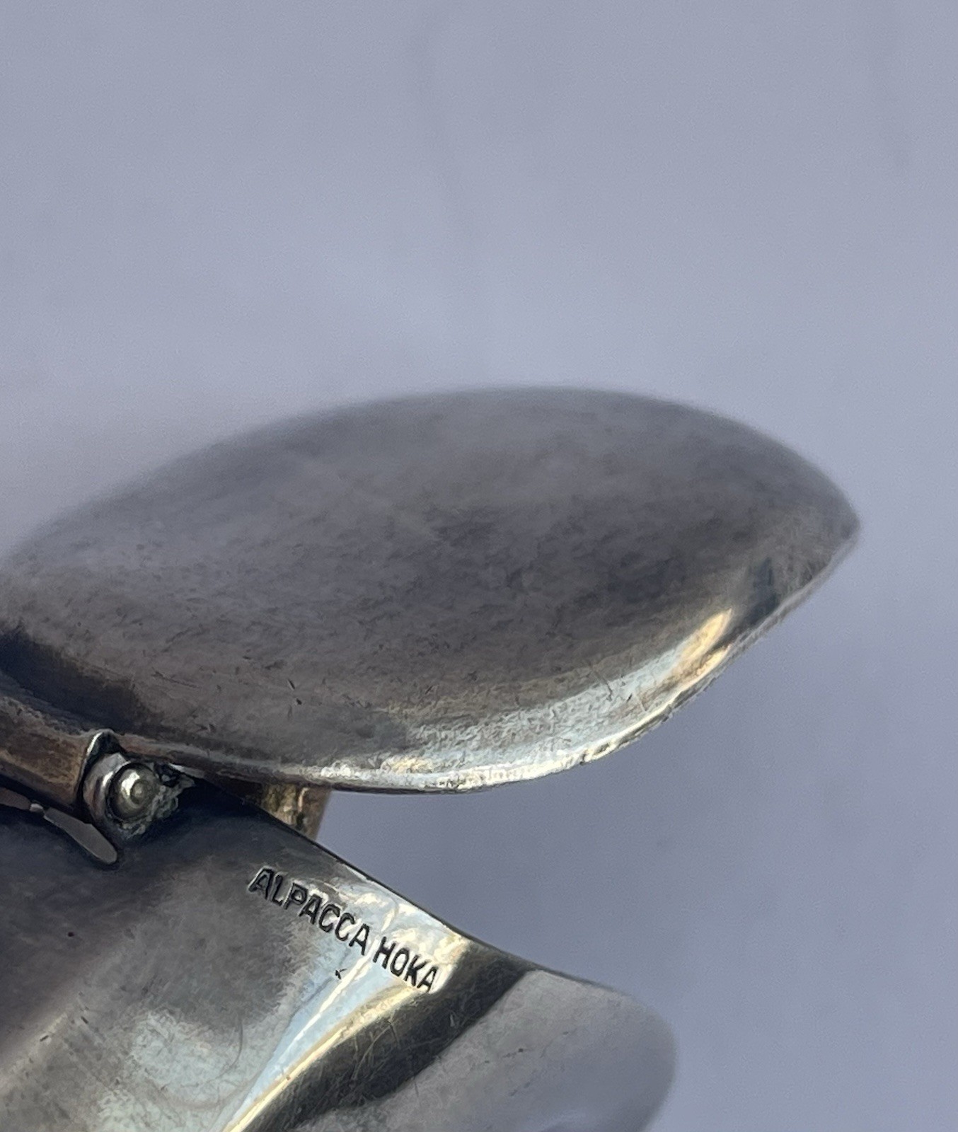 ATQ VTG German Alpacca Hoka Deco Silver Plated Liquor Pourer Counter Balanced