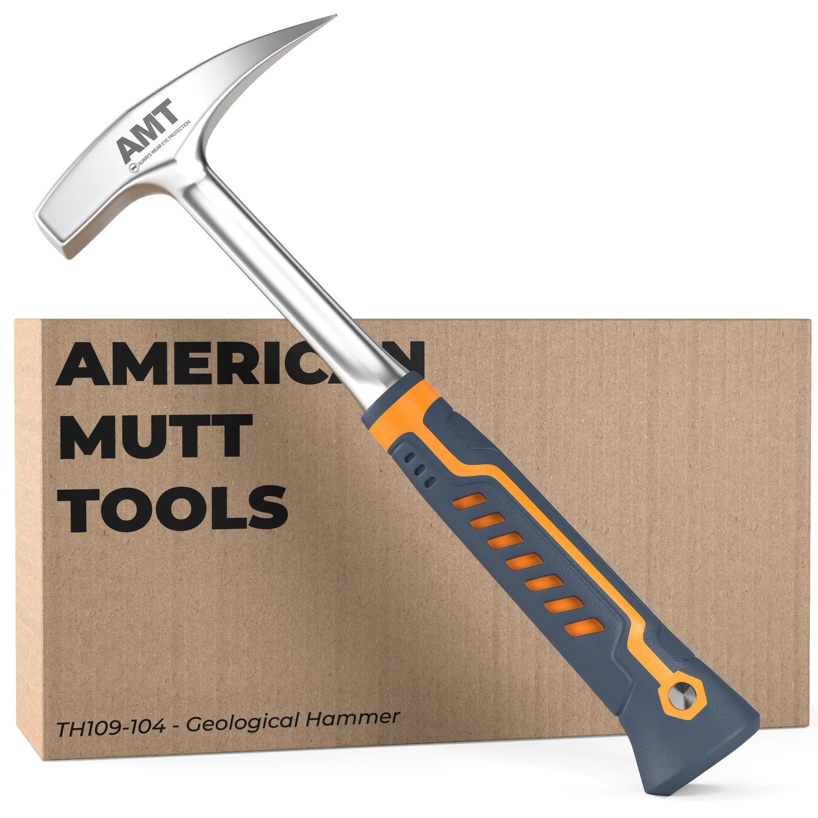 American Mutt Tools Rock Hammer – Heavy Duty 22oz Rock Pick Hammer – Geology Ham