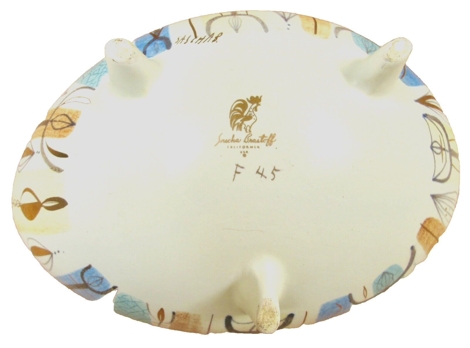 Sascha Brastoff MCM California Art Pottery - 10" Long - Mint Condition