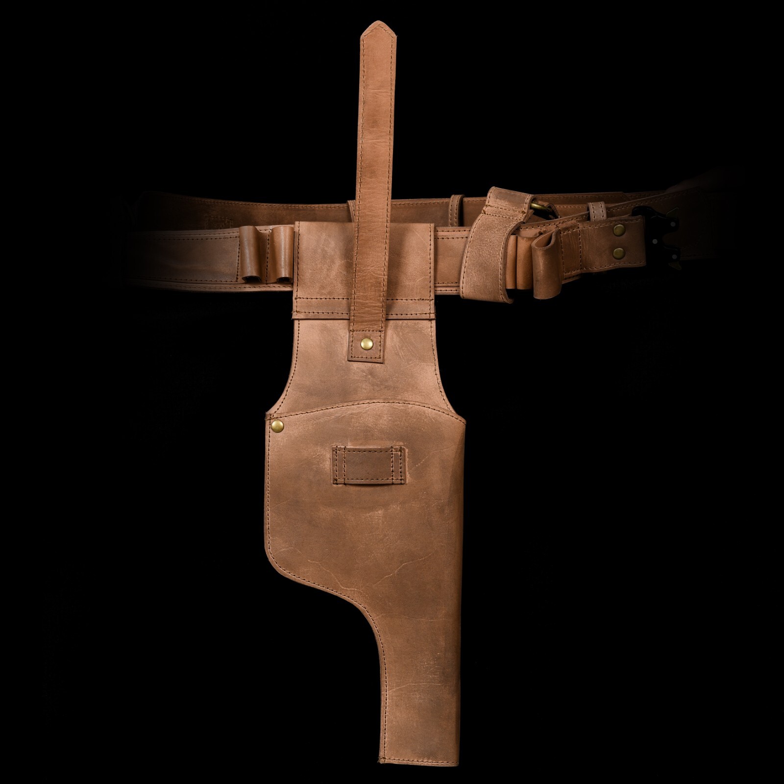 Mandalorian Belt with Holster Brown Leather Cosplay Costume Prop for Adult Men