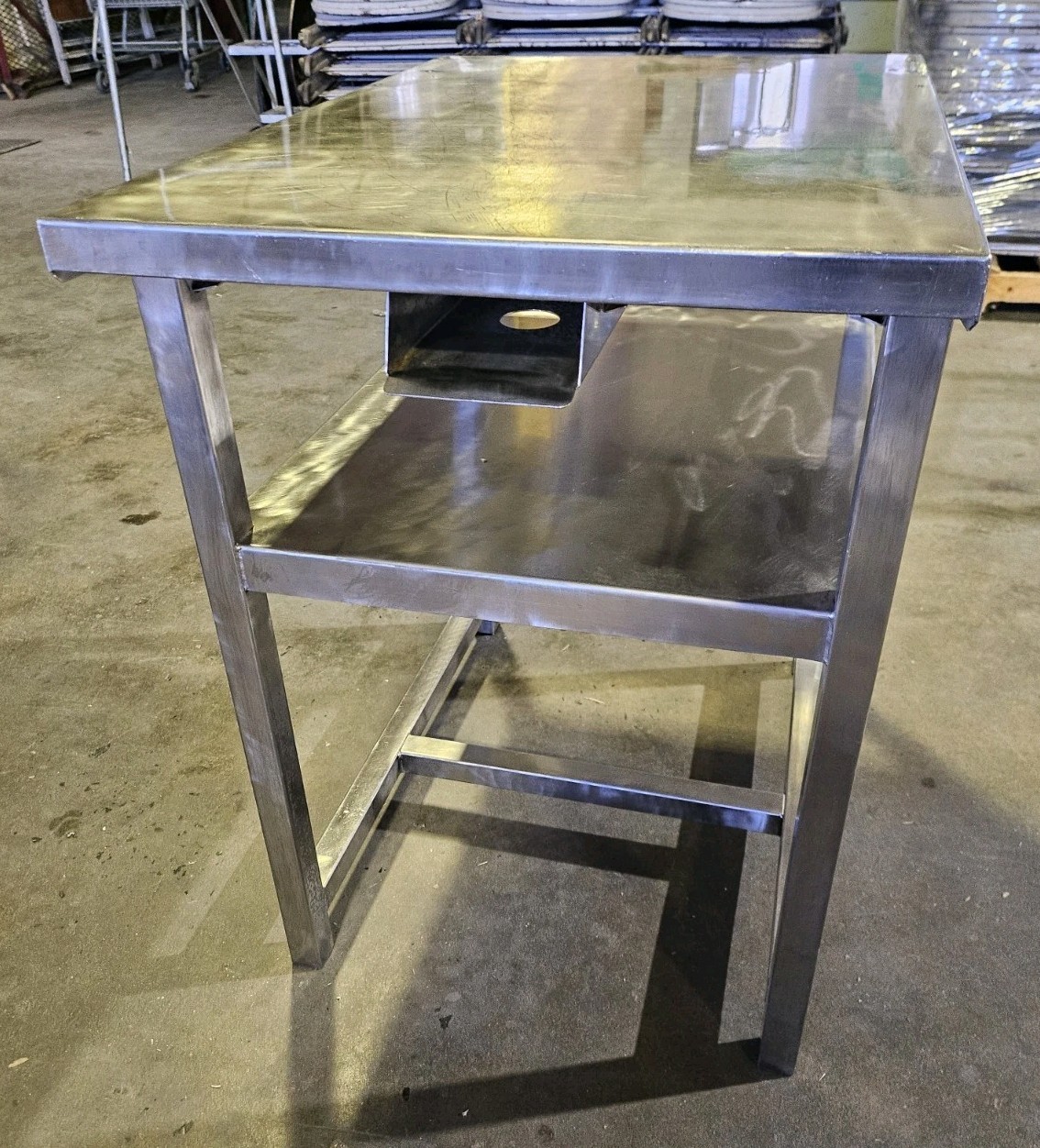 85125 H&K International 19 W x 26.5 D x 28.5" T Stainless French Fry Prep Table