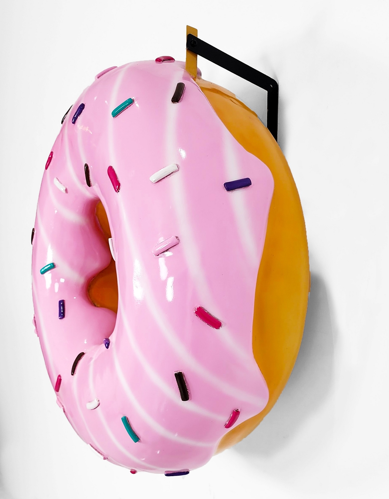 Donut Statue Large Sculpture Hanging Pink Donuts w/ Sprinkles Indoor & Out 30"