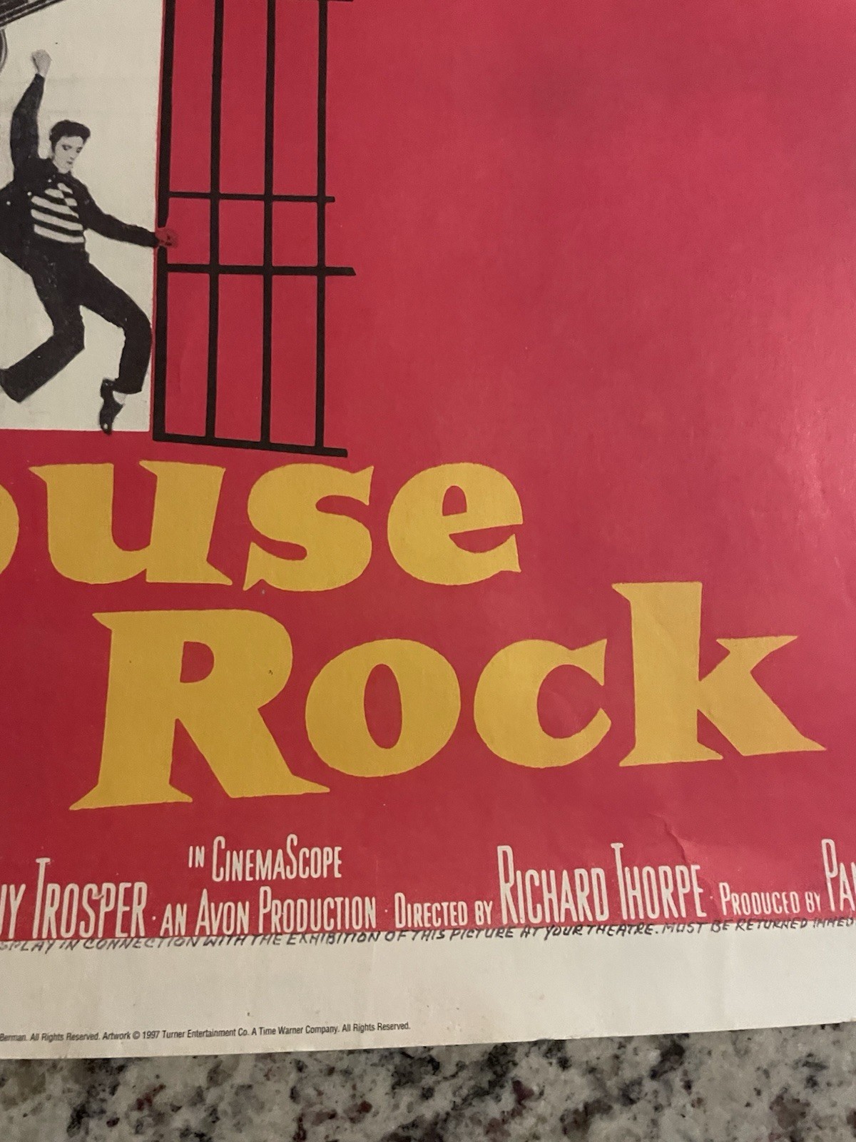 Elvis Presley at his Greatest MGM Movie Poster Jailhouse Rock 40” X 26” (Repro)