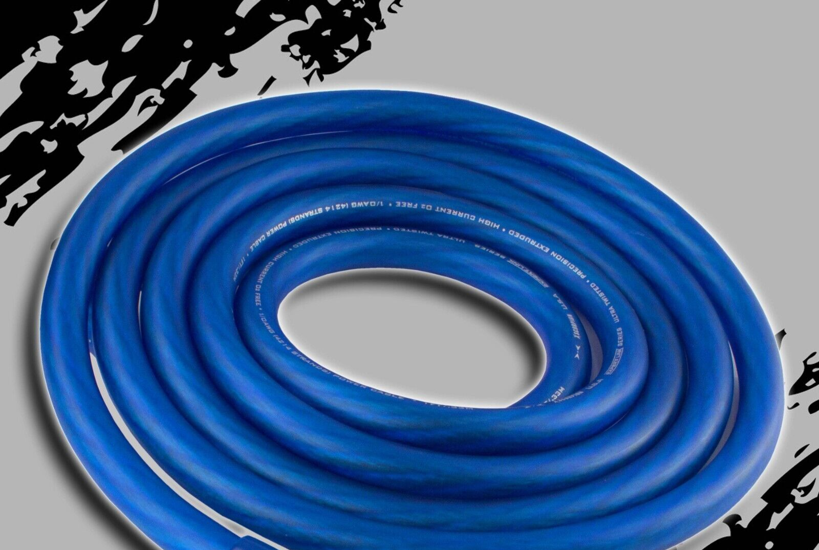 20ft. 1/0 Gauge BLUE OFC Wire Strands Copper Marine Grade Cable AWG High Quality