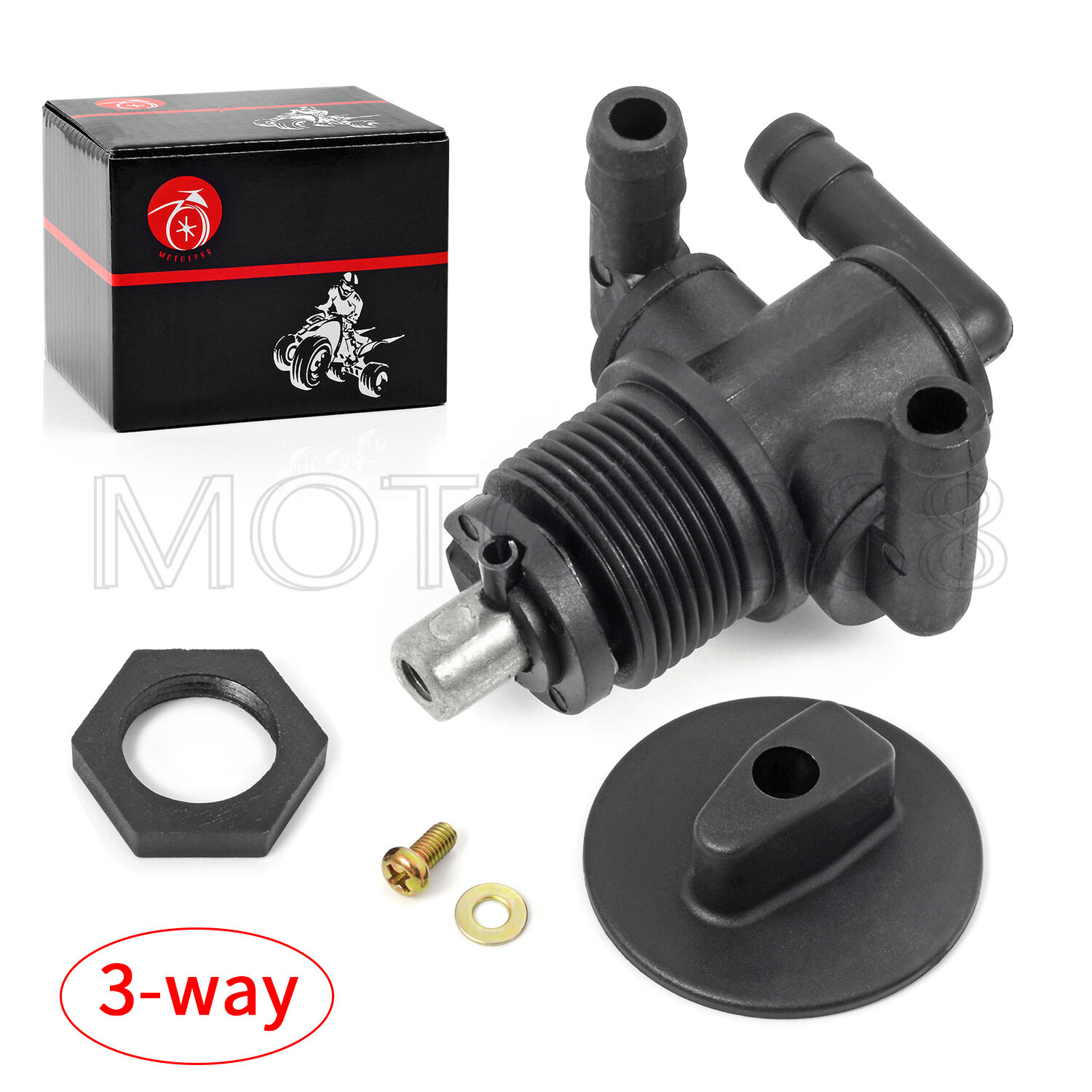 Fuel Tank Valve Petcock 3 Way & Knob NUT For Polaris Magnum 325 330 500 7052161