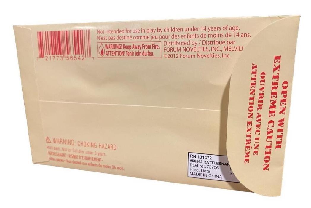 3 RATTLESNAKE EGGS JOKE Envelope Fake Snake Packs Trick Prank Gag Gift Fun Toy