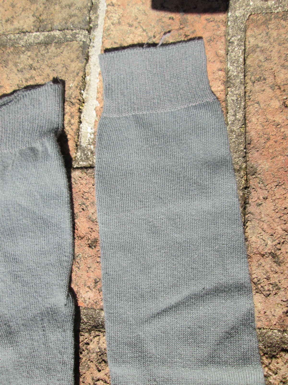 REENACTOR COLONIAL REV CIVIL WAR 18-19TH C STOCKING SOLID DOVE GREY COTTON NEW