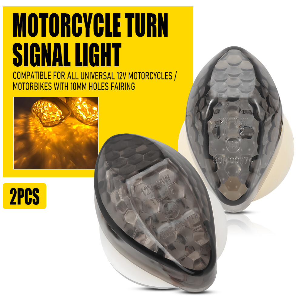 LED Flush Mount Front Turn Signal Blinker Amber For Honda CBR600RR CBR600F4/F4i