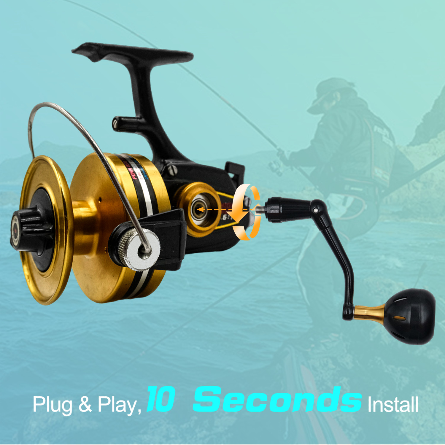 RYABT For Penn Spinfisher 750SS and 850SS Reel Plug and Play 76mm Power Handle