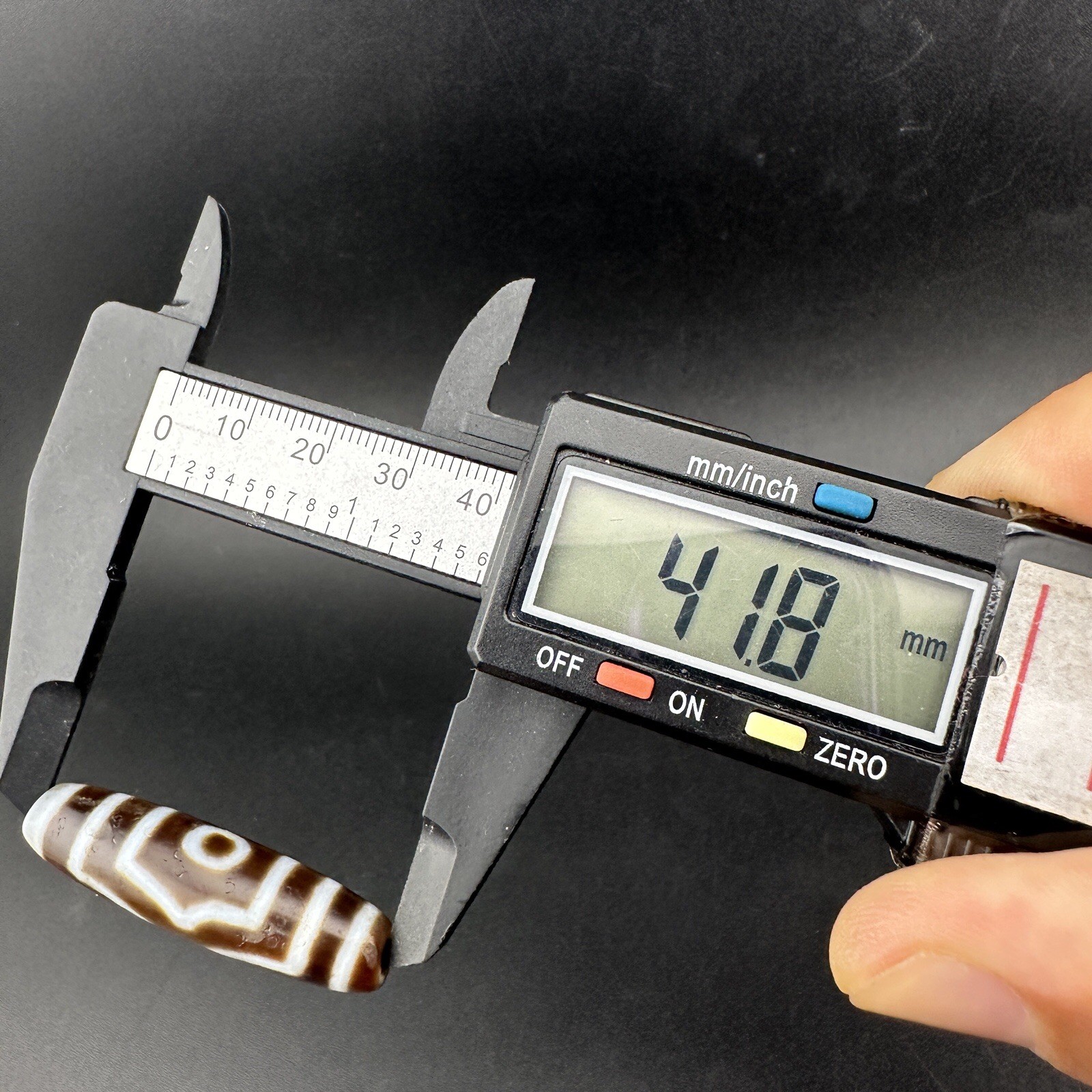 Rare Himalayan Tibetan 3 Eyes Agate Dzi Bead Amulet Rare