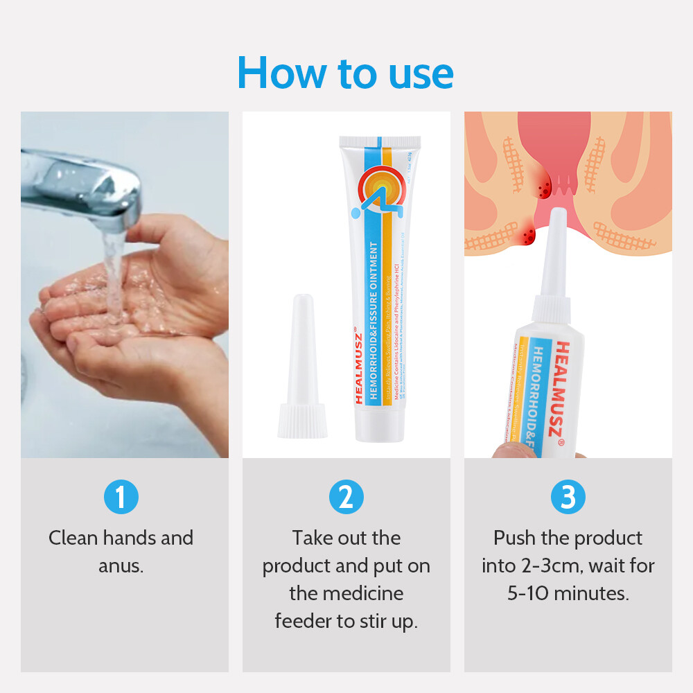 Hemorrhoids Remove Ointment Herbal Cream Relief Piles Pain Reduce Itching 42.5g