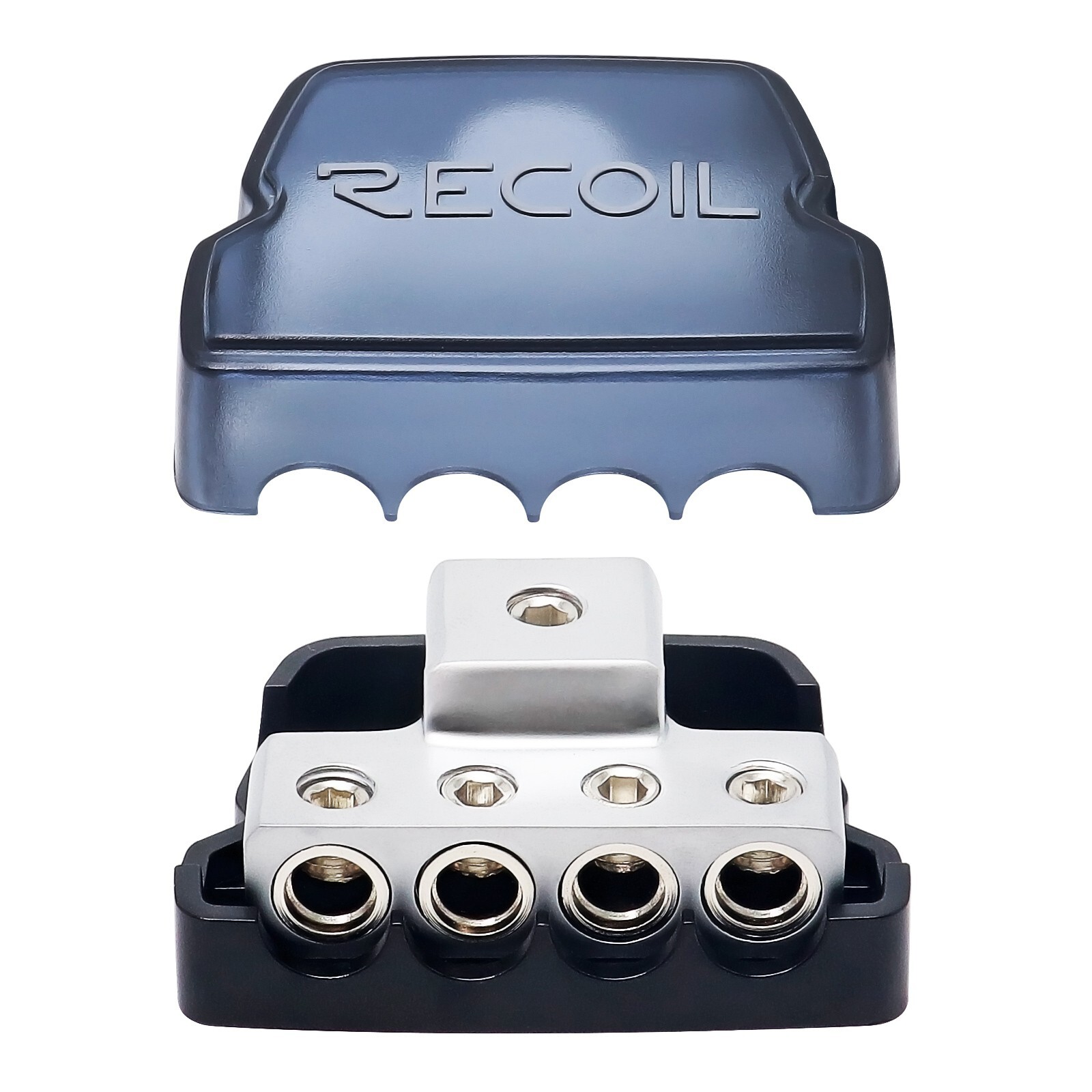 Recoil DB14 4 Way Power Distribution Block for Car Audio Amplifier Splitter