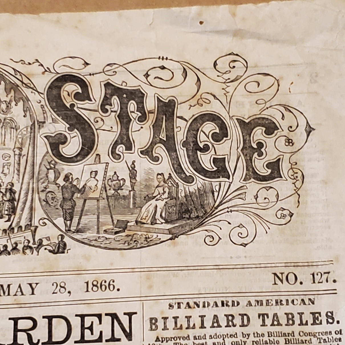 5019----1866 The Stage NYC theatre bulletin
