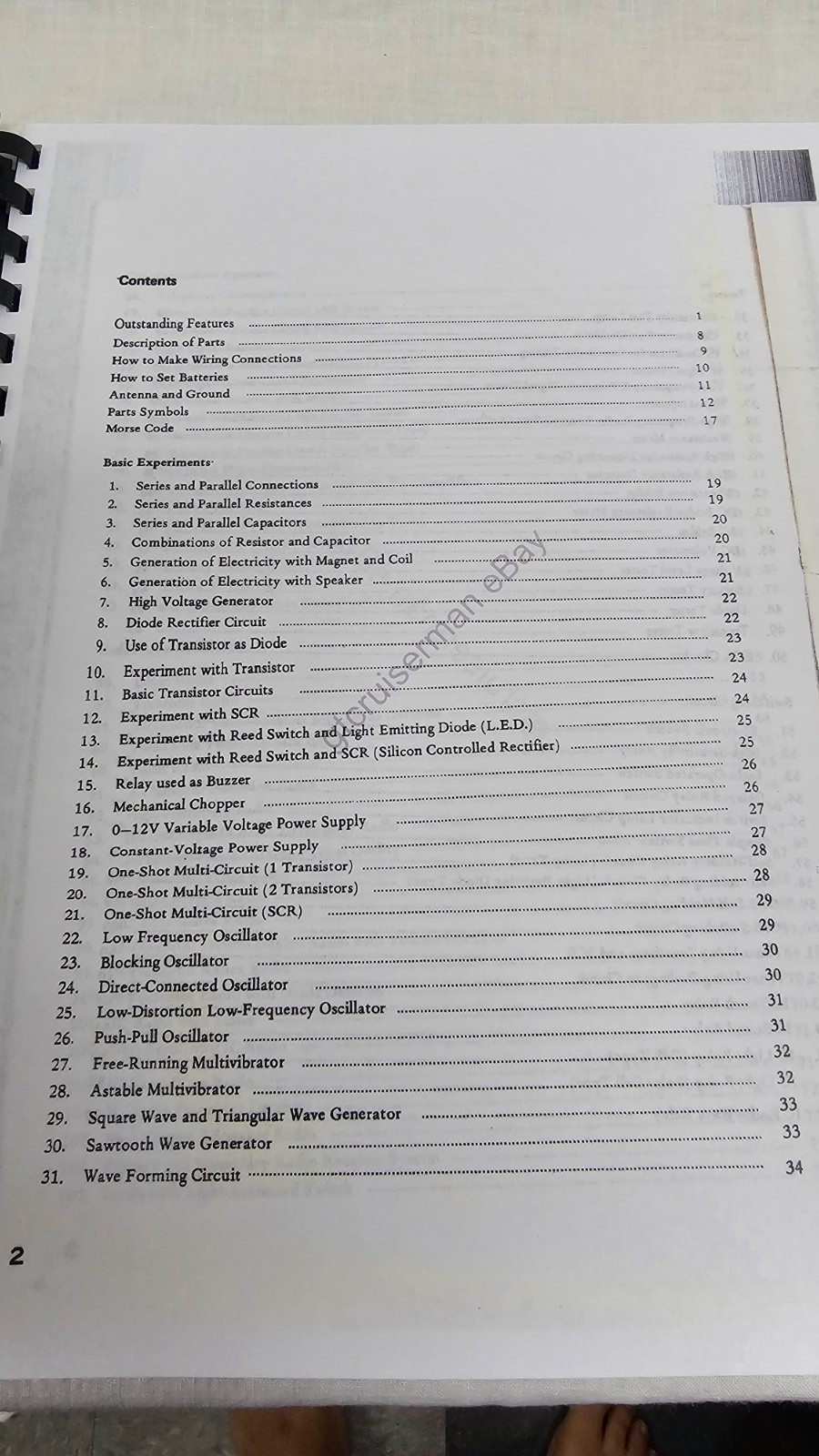 RARE! GAKKEN MyKit 200 In 1 Electronic Project Kit REPRODUCTION MANUAL ONLY!!!!