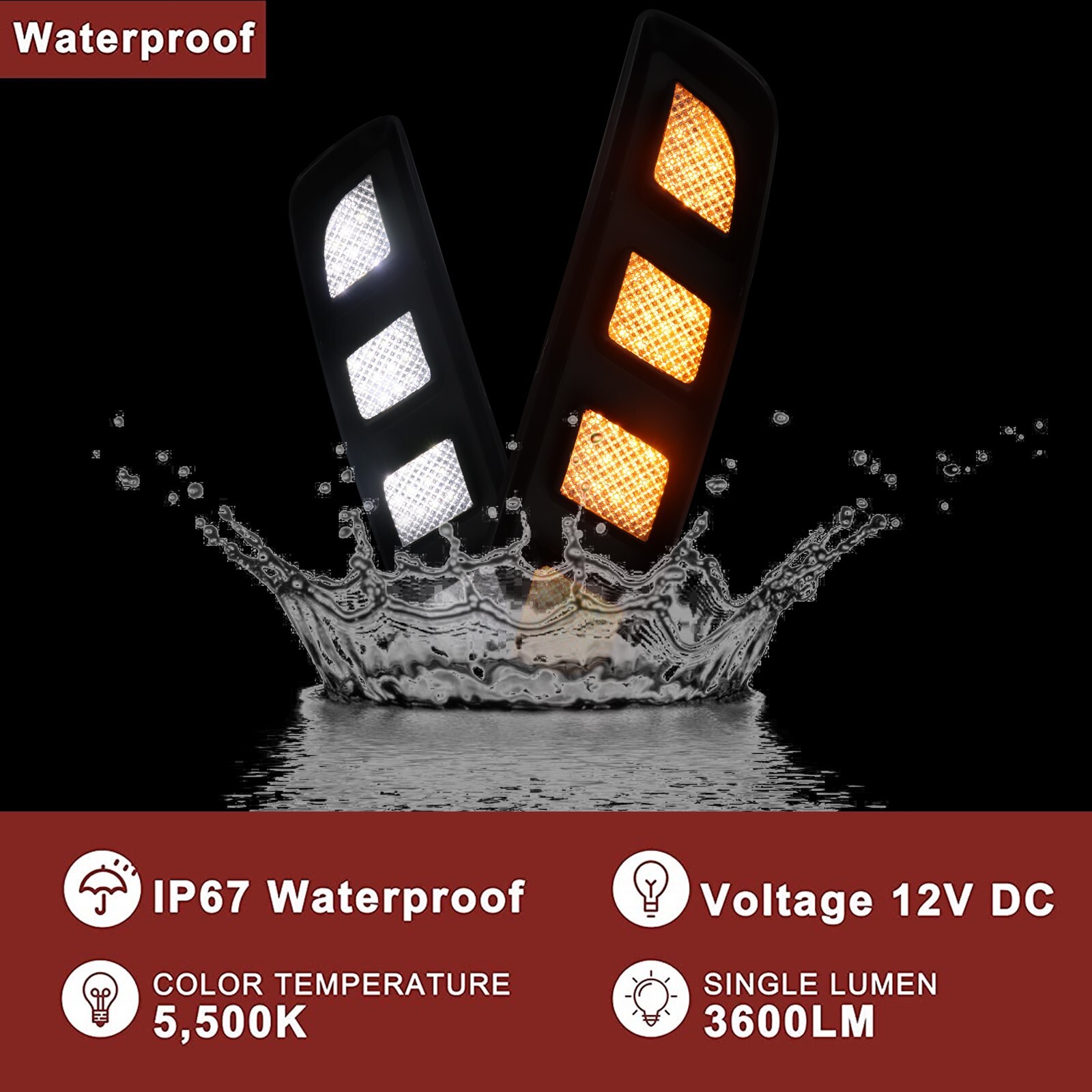 LED DRL Daytime Running Light Front Fog Lamp For Honda Civic Type R 2016-2020