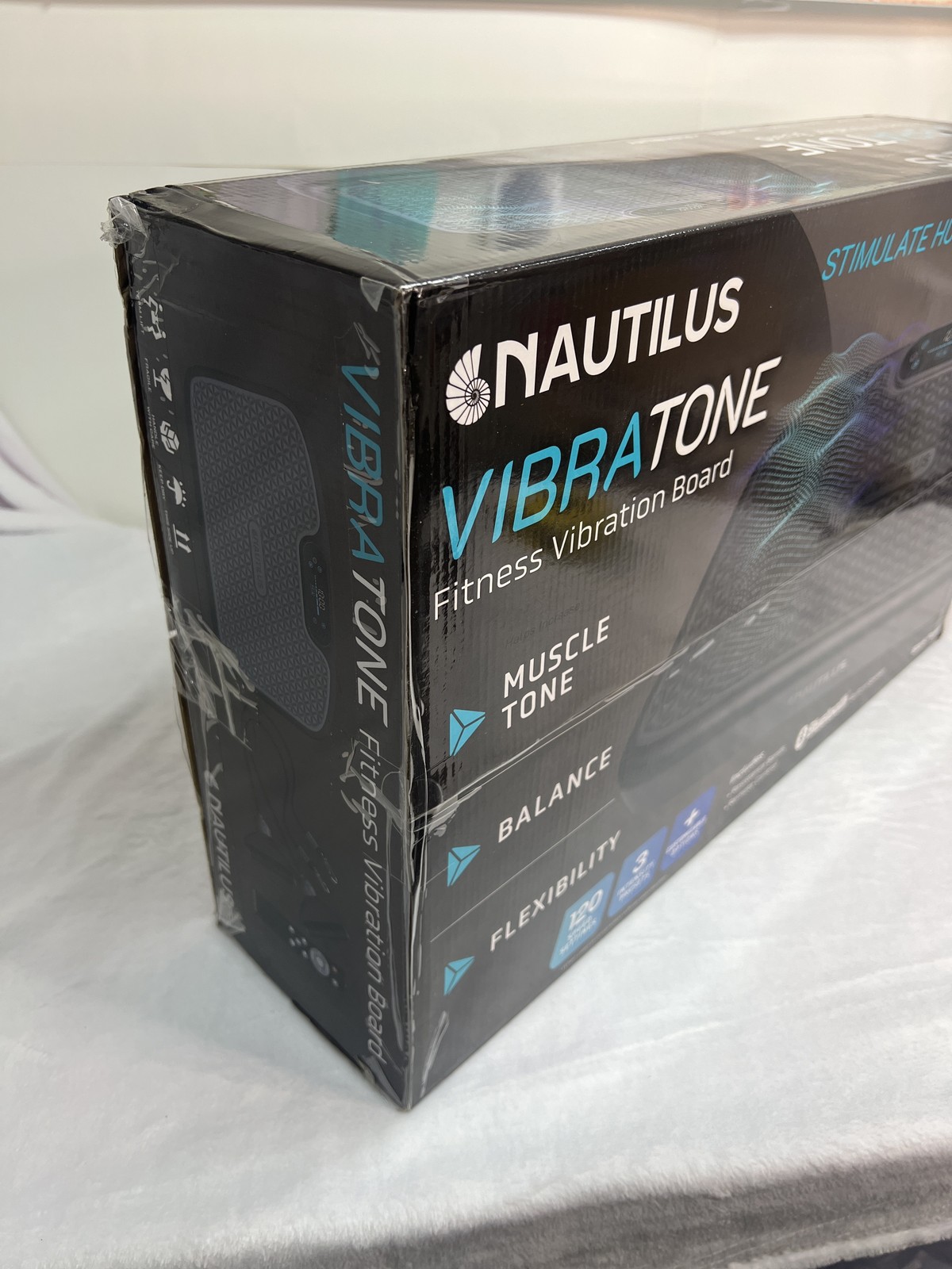 Nautilus VibraTone Fitness Vibration Board Black Pearl Bluetooth Home Gym Use