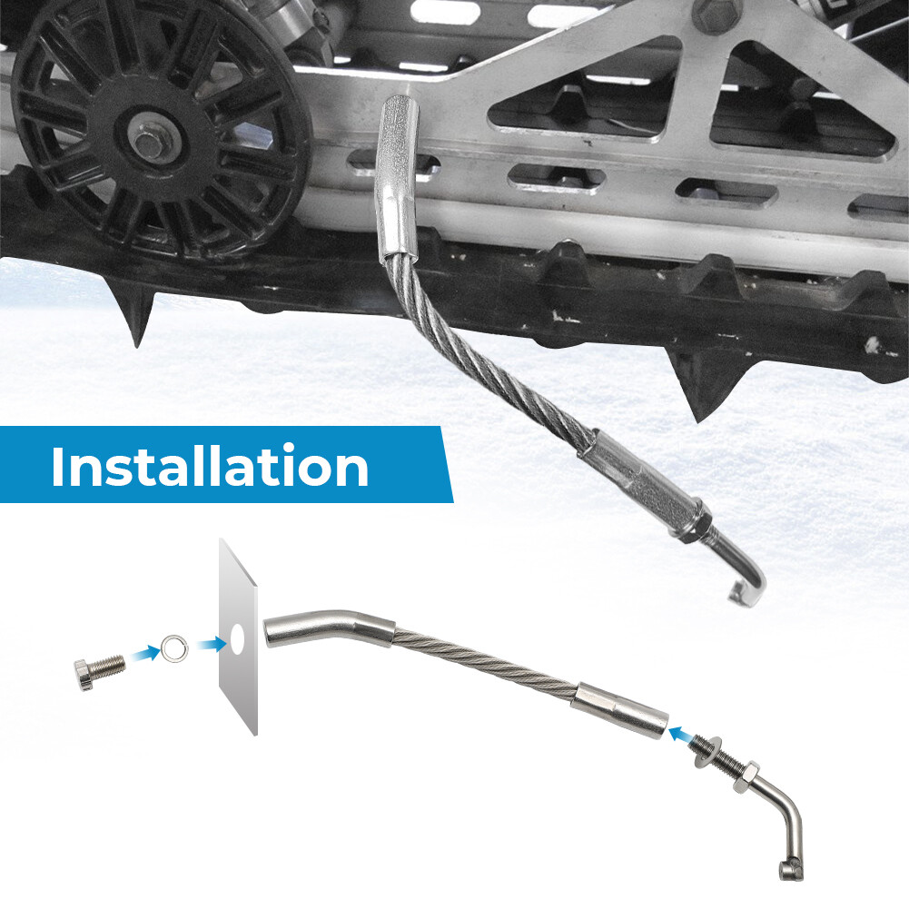 Left+Right Ice Scratchers w/ Carbide Tips For Snowmobile Snow Reverse Compatible